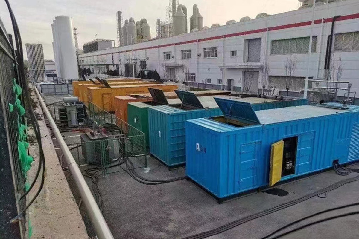 卓资发电机租赁施工现场